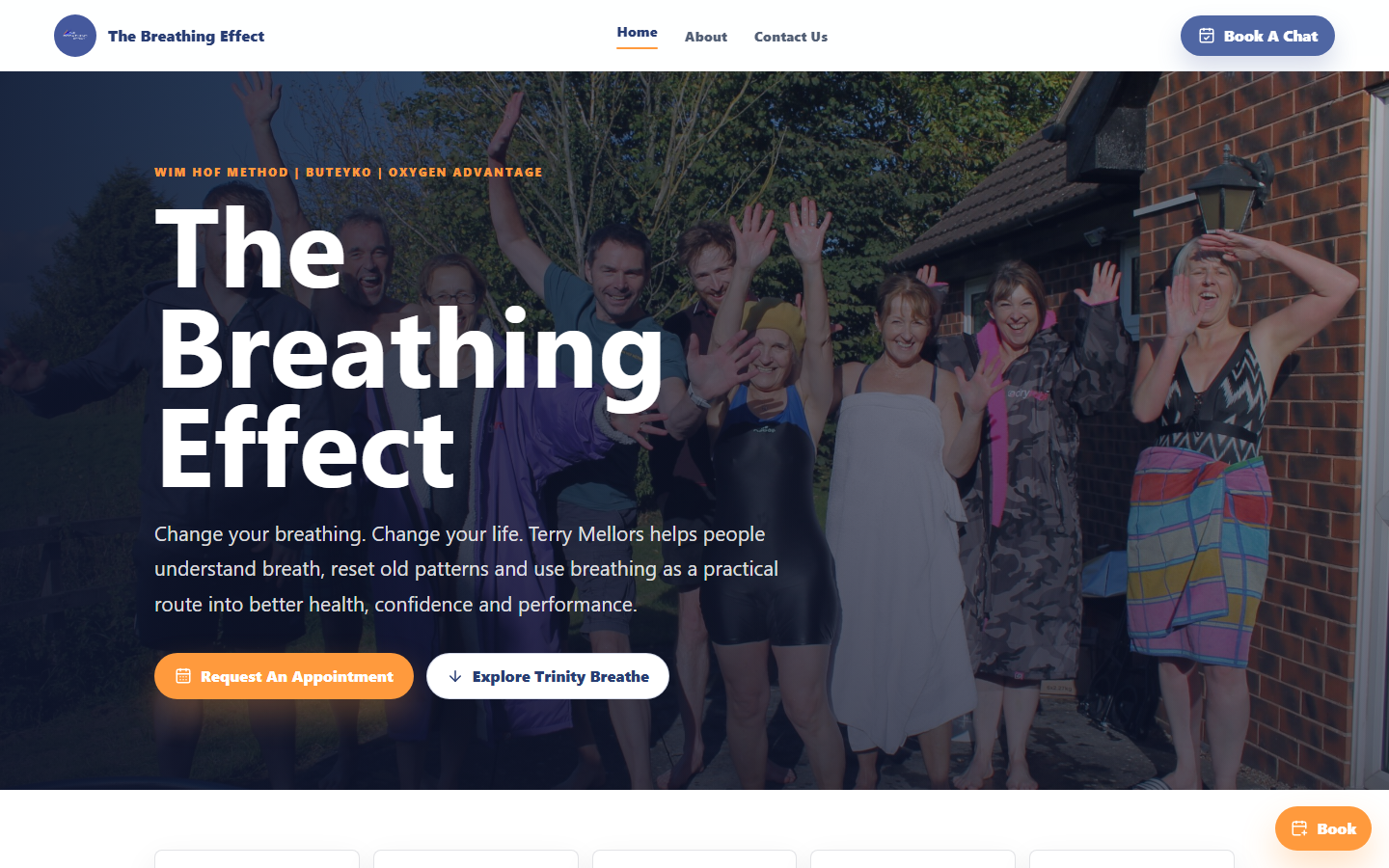 The Breathing Effect website homepage