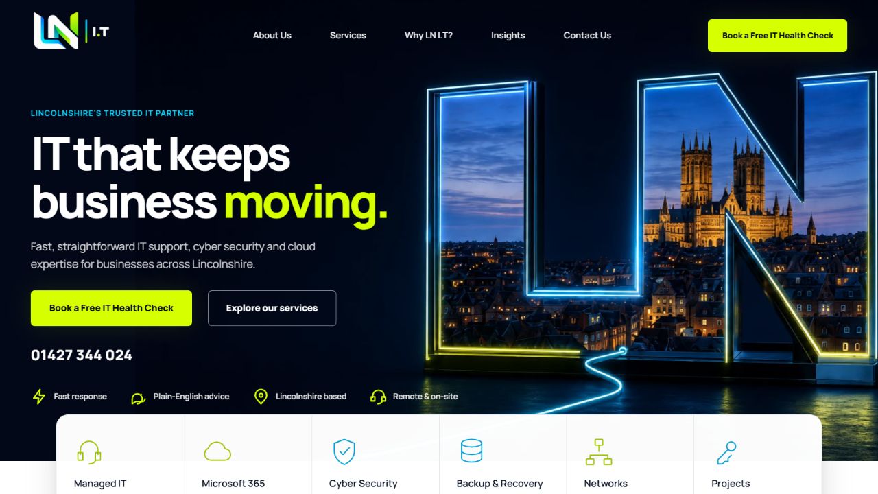 LN IT website homepage